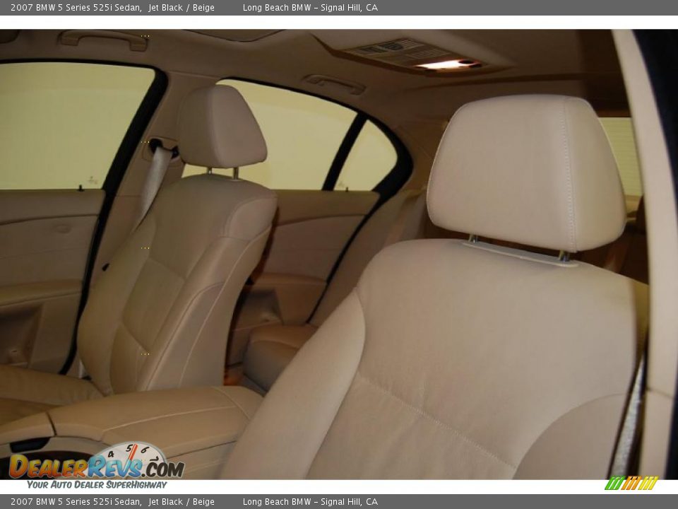 2007 BMW 5 Series 525i Sedan Jet Black / Beige Photo #20