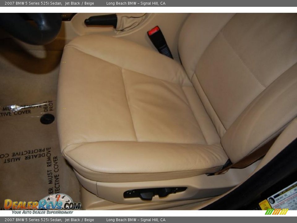 2007 BMW 5 Series 525i Sedan Jet Black / Beige Photo #21