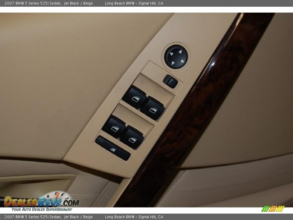 2007 BMW 5 Series 525i Sedan Jet Black / Beige Photo #23