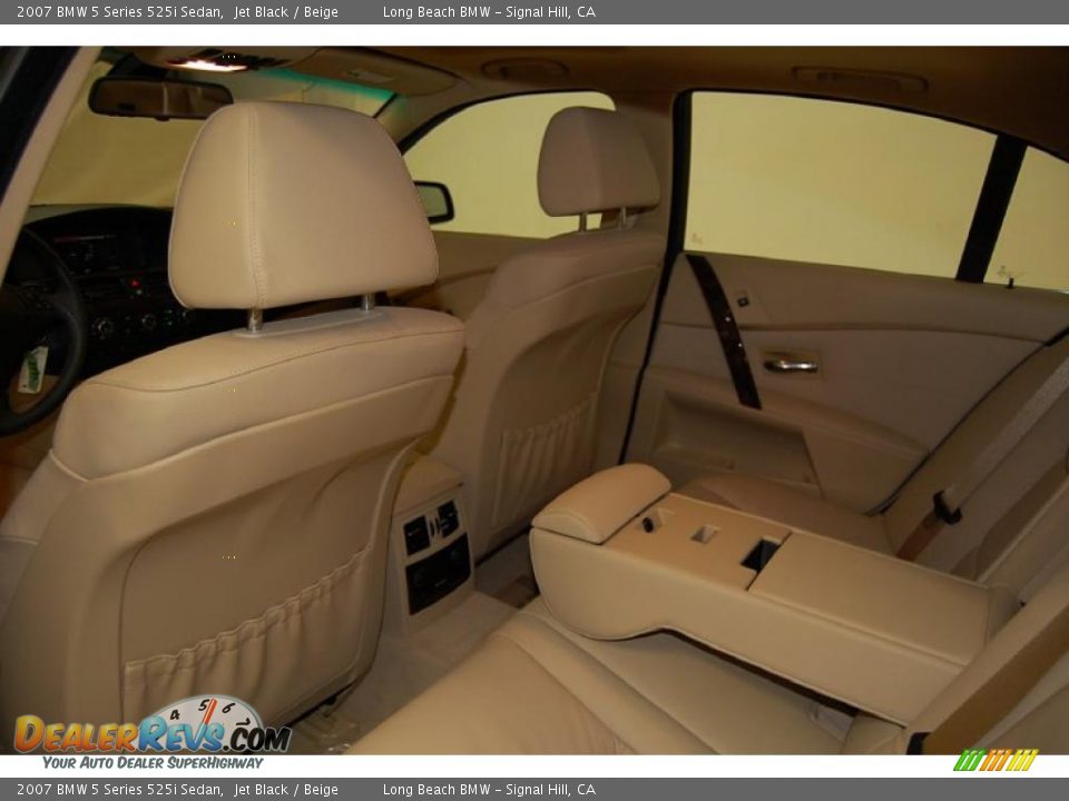 2007 BMW 5 Series 525i Sedan Jet Black / Beige Photo #24