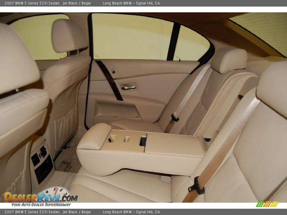 2007 BMW 5 Series 525i Sedan Jet Black / Beige Photo #25