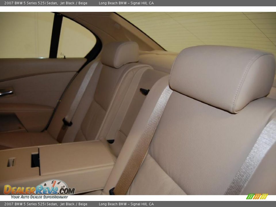 2007 BMW 5 Series 525i Sedan Jet Black / Beige Photo #26