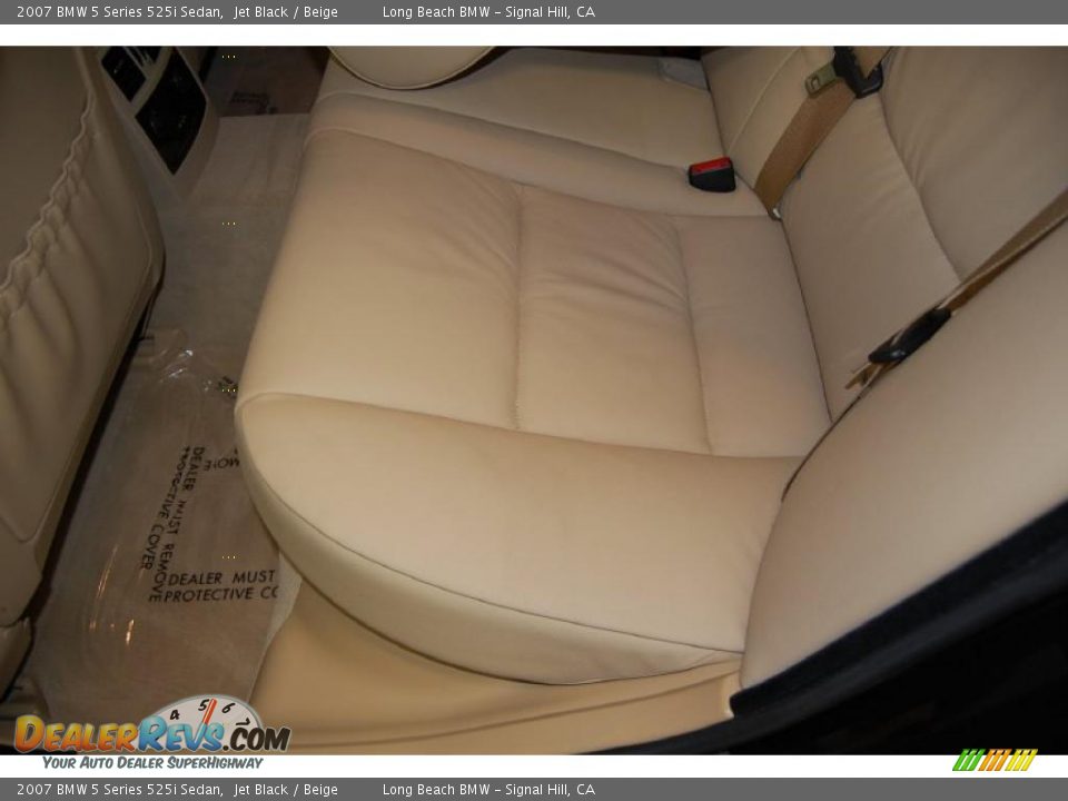 2007 BMW 5 Series 525i Sedan Jet Black / Beige Photo #27