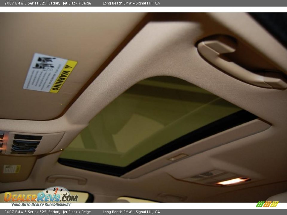 2007 BMW 5 Series 525i Sedan Jet Black / Beige Photo #29