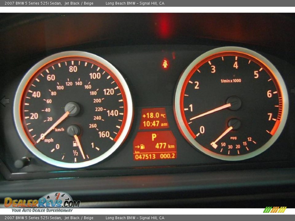 2007 BMW 5 Series 525i Sedan Jet Black / Beige Photo #30