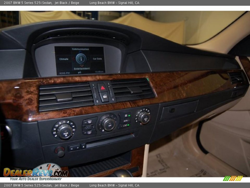 2007 BMW 5 Series 525i Sedan Jet Black / Beige Photo #34