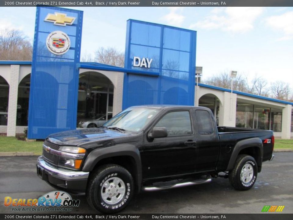 2006 Chevrolet Colorado Z71 Extended Cab 4x4 Black / Very Dark Pewter Photo #1
