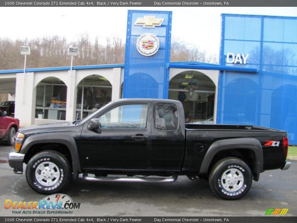 2006 Chevrolet Colorado Z71 Extended Cab 4x4 Black / Very Dark Pewter Photo #2
