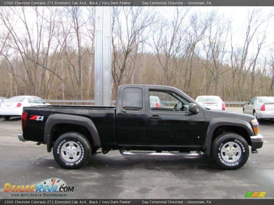 2006 Chevrolet Colorado Z71 Extended Cab 4x4 Black / Very Dark Pewter Photo #5