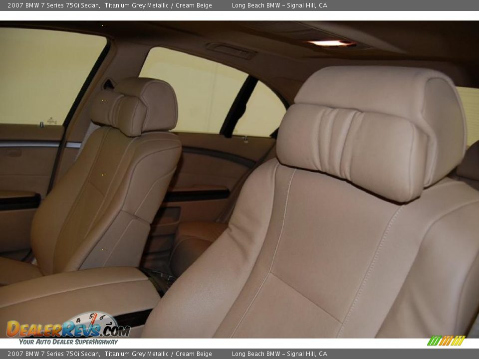 2007 BMW 7 Series 750i Sedan Titanium Grey Metallic / Cream Beige Photo #18