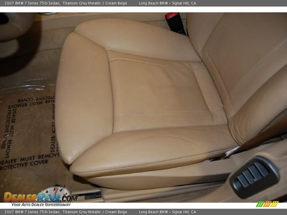 2007 BMW 7 Series 750i Sedan Titanium Grey Metallic / Cream Beige Photo #19