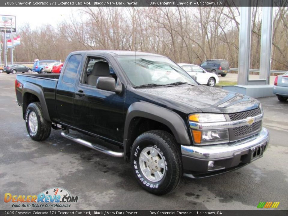 2006 Chevrolet Colorado Z71 Extended Cab 4x4 Black / Very Dark Pewter Photo #6