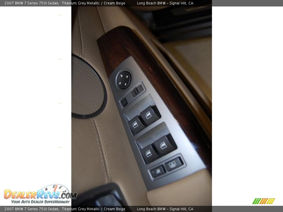 2007 BMW 7 Series 750i Sedan Titanium Grey Metallic / Cream Beige Photo #21