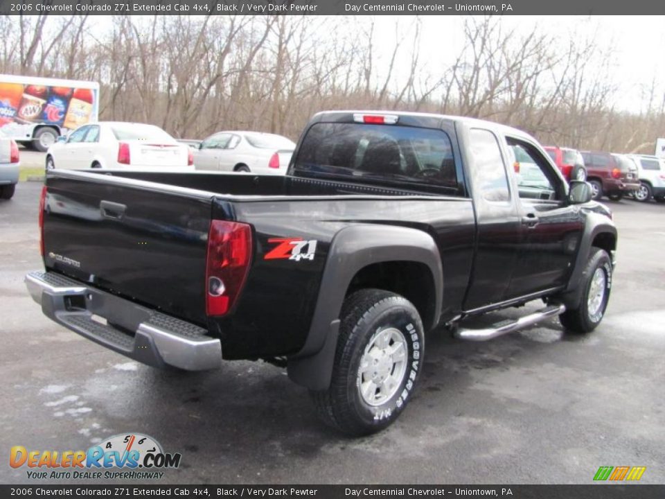 2006 Chevrolet Colorado Z71 Extended Cab 4x4 Black / Very Dark Pewter Photo #10