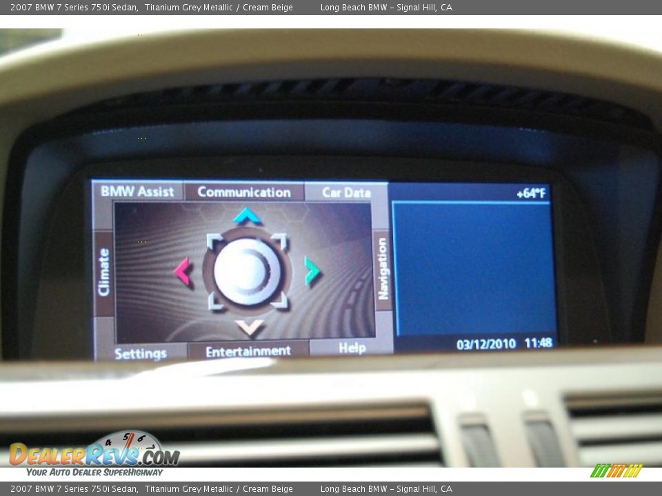 2007 BMW 7 Series 750i Sedan Titanium Grey Metallic / Cream Beige Photo #29