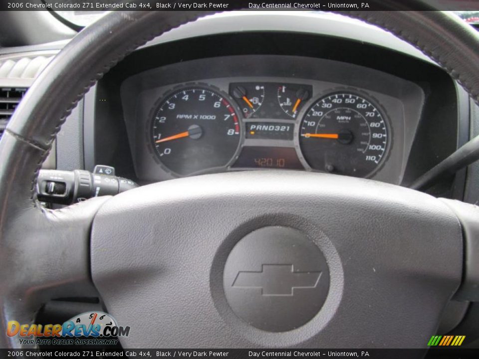 2006 Chevrolet Colorado Z71 Extended Cab 4x4 Black / Very Dark Pewter Photo #13