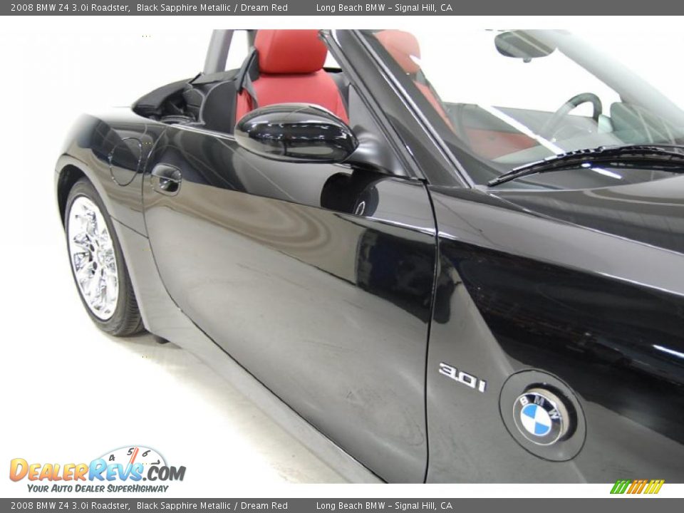 2008 BMW Z4 3.0i Roadster Black Sapphire Metallic / Dream Red Photo #4