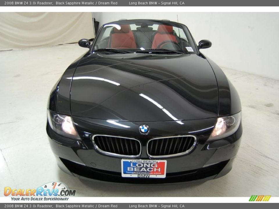 2008 BMW Z4 3.0i Roadster Black Sapphire Metallic / Dream Red Photo #5