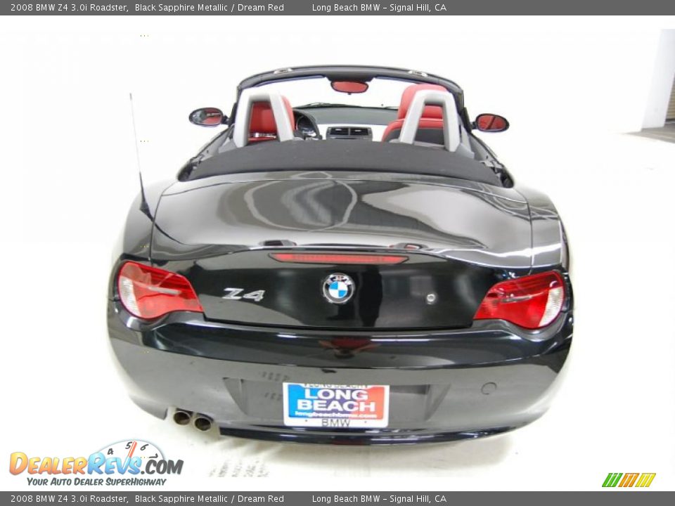 2008 BMW Z4 3.0i Roadster Black Sapphire Metallic / Dream Red Photo #7