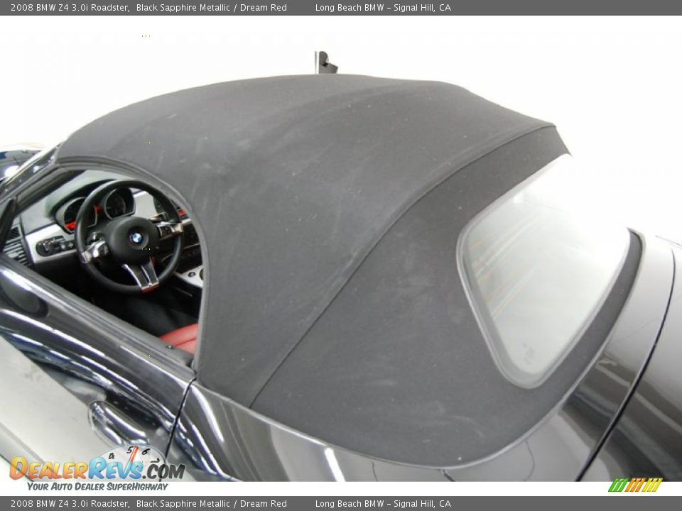 2008 BMW Z4 3.0i Roadster Black Sapphire Metallic / Dream Red Photo #12