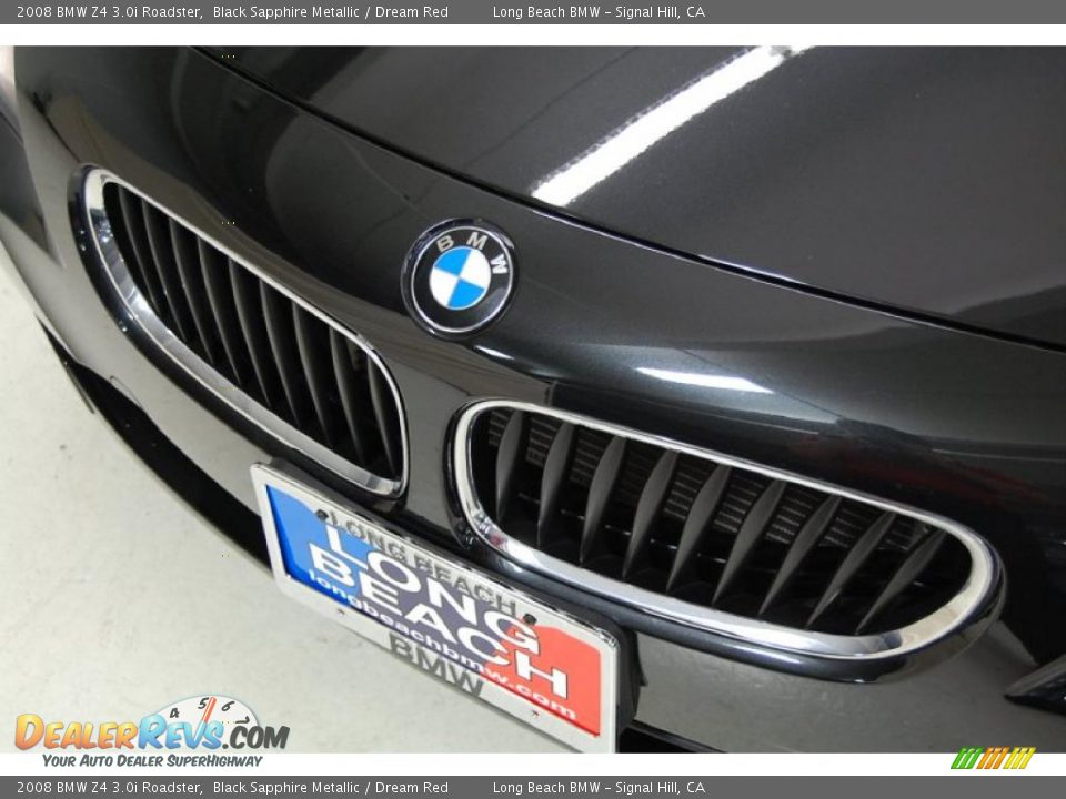 2008 BMW Z4 3.0i Roadster Black Sapphire Metallic / Dream Red Photo #13