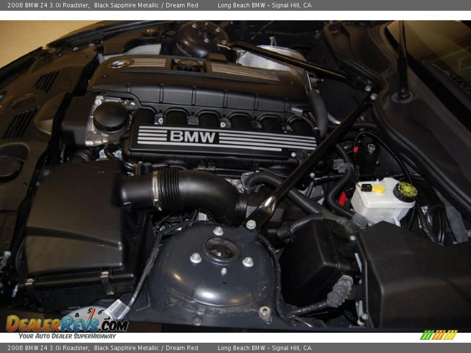 2008 BMW Z4 3.0i Roadster Black Sapphire Metallic / Dream Red Photo #15