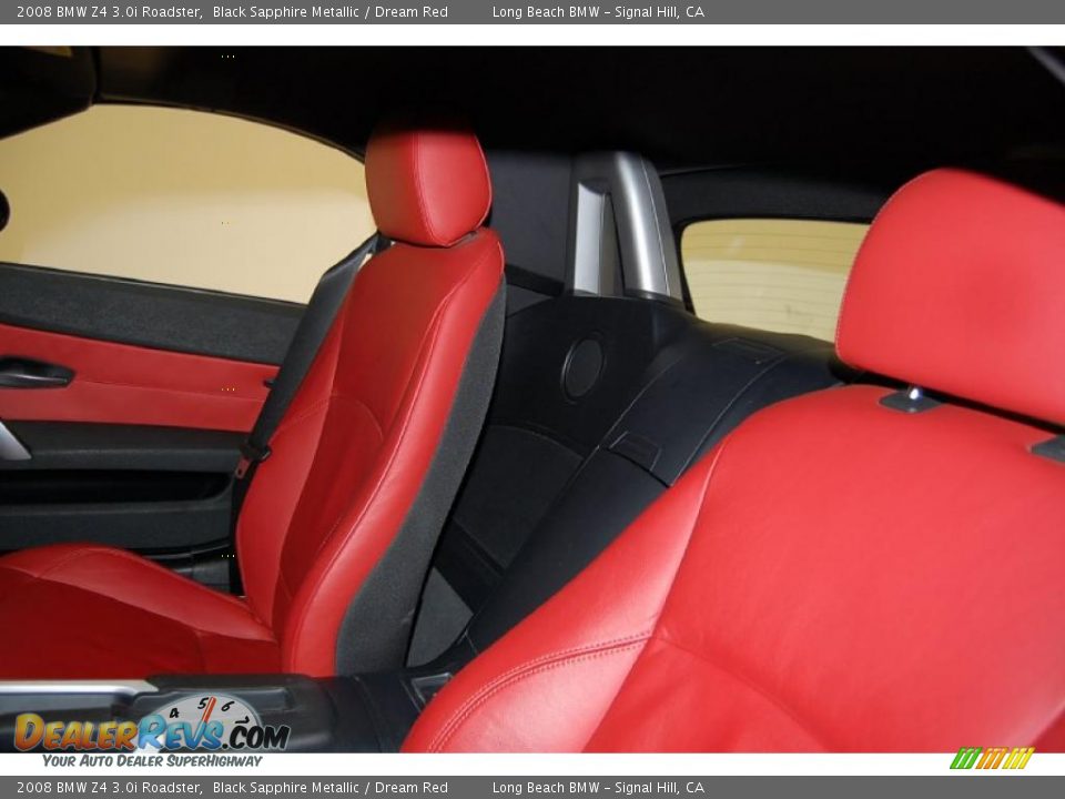 2008 BMW Z4 3.0i Roadster Black Sapphire Metallic / Dream Red Photo #18