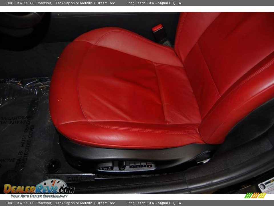 2008 BMW Z4 3.0i Roadster Black Sapphire Metallic / Dream Red Photo #19