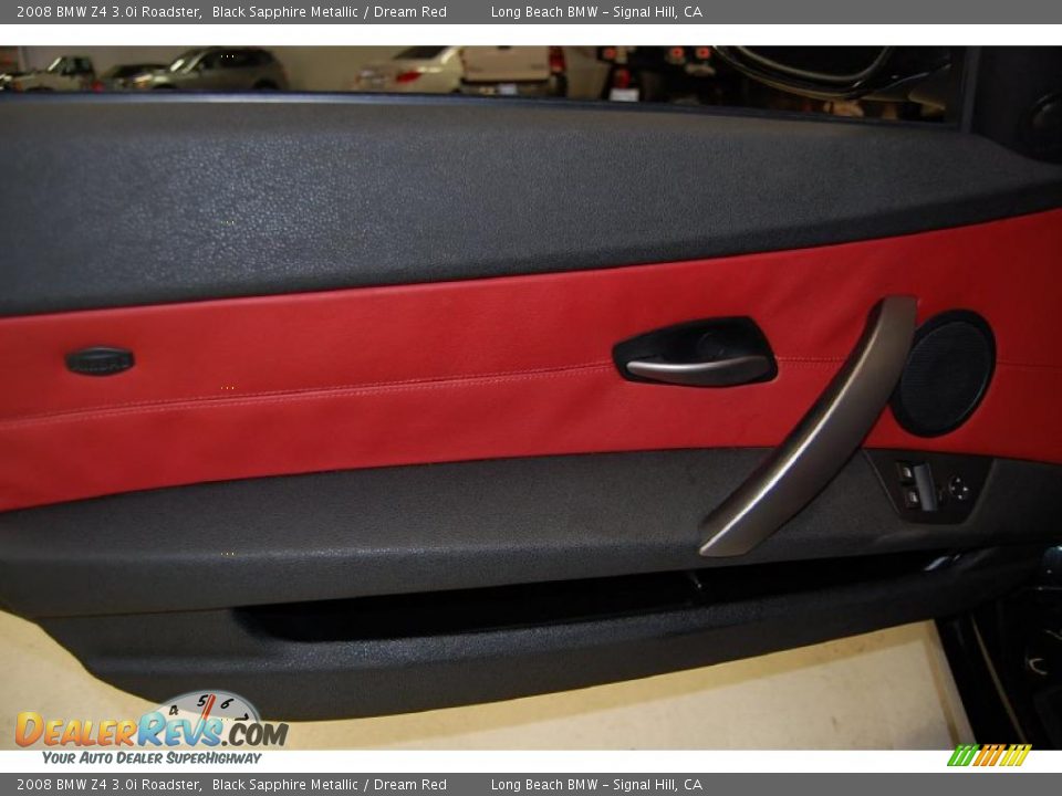 2008 BMW Z4 3.0i Roadster Black Sapphire Metallic / Dream Red Photo #20