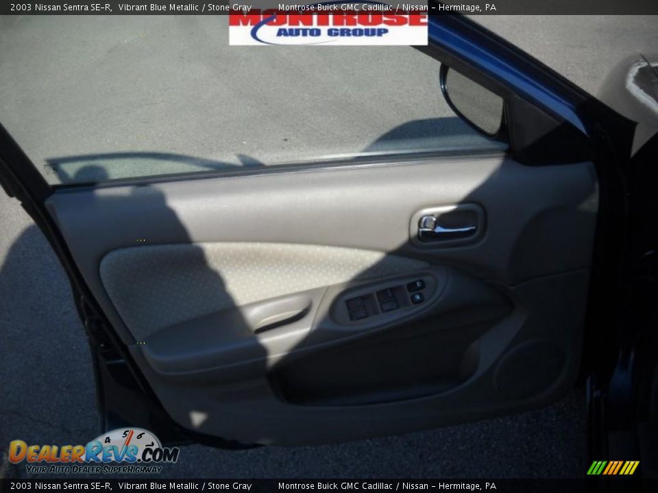 2003 Nissan Sentra SE-R Vibrant Blue Metallic / Stone Gray Photo #8
