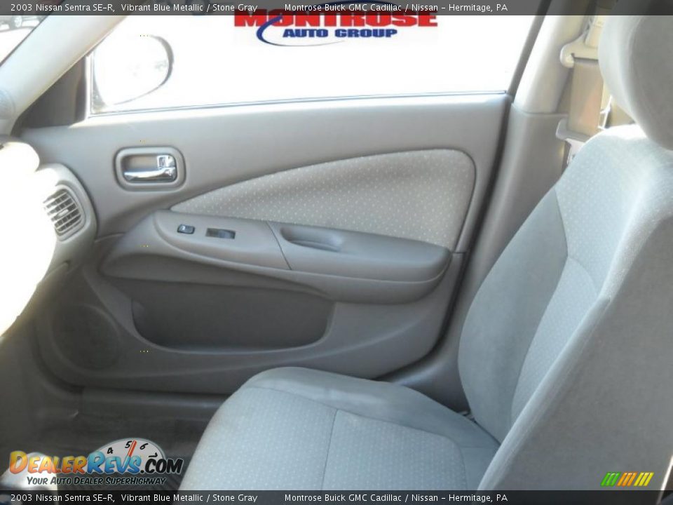2003 Nissan Sentra SE-R Vibrant Blue Metallic / Stone Gray Photo #10
