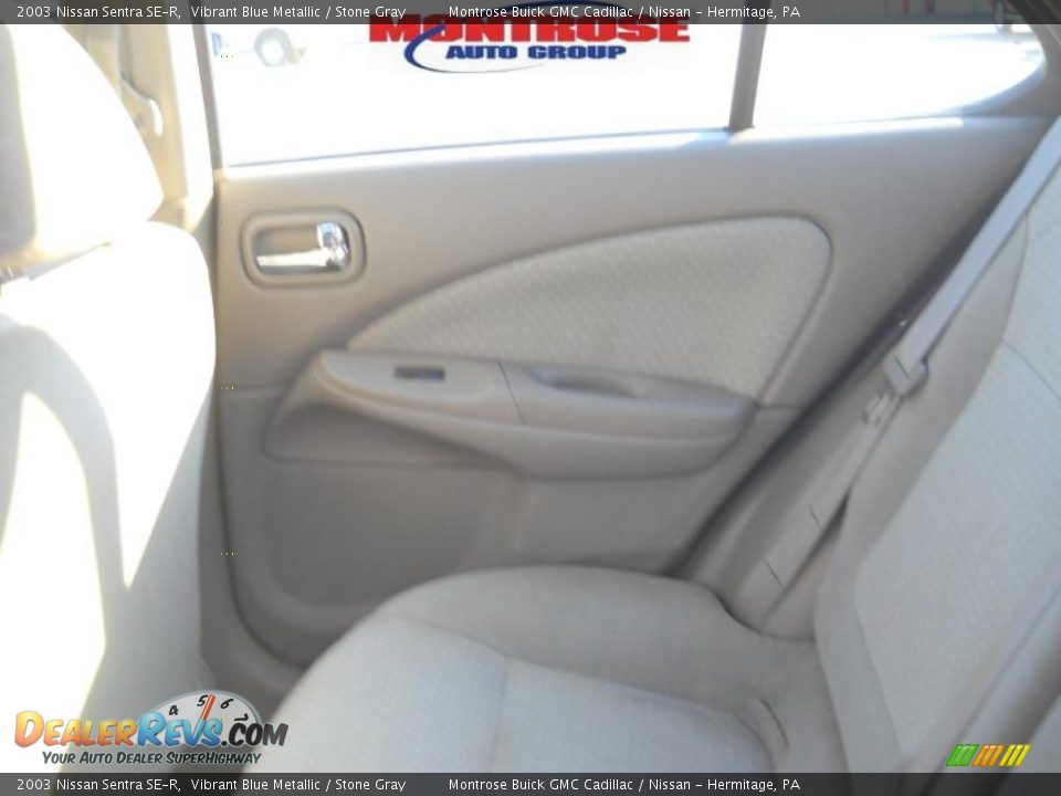 2003 Nissan Sentra SE-R Vibrant Blue Metallic / Stone Gray Photo #14