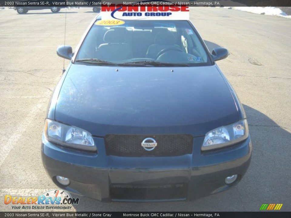 2003 Nissan Sentra SE-R Vibrant Blue Metallic / Stone Gray Photo #20