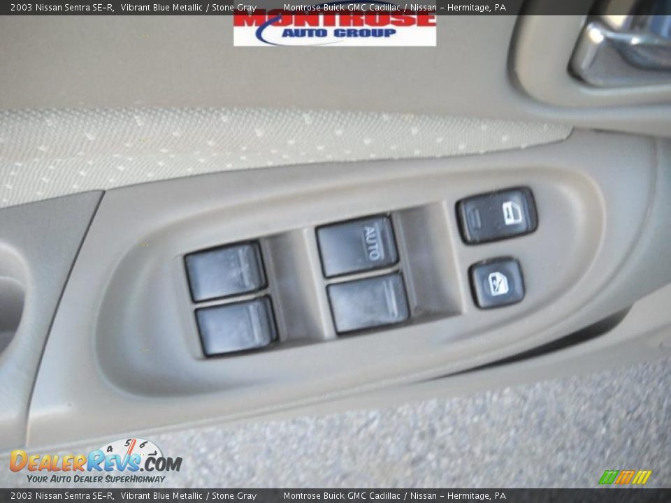 2003 Nissan Sentra SE-R Vibrant Blue Metallic / Stone Gray Photo #25