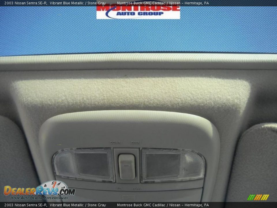 2003 Nissan Sentra SE-R Vibrant Blue Metallic / Stone Gray Photo #28