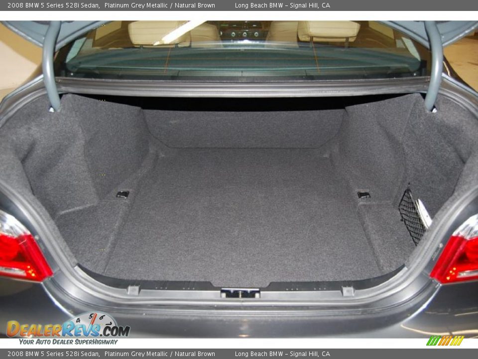 2008 BMW 5 Series 528i Sedan Platinum Grey Metallic / Natural Brown Photo #9