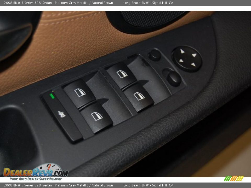 2008 BMW 5 Series 528i Sedan Platinum Grey Metallic / Natural Brown Photo #23
