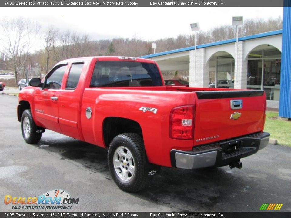 2008 Chevrolet Silverado 1500 LT Extended Cab 4x4 Victory Red / Ebony Photo #10