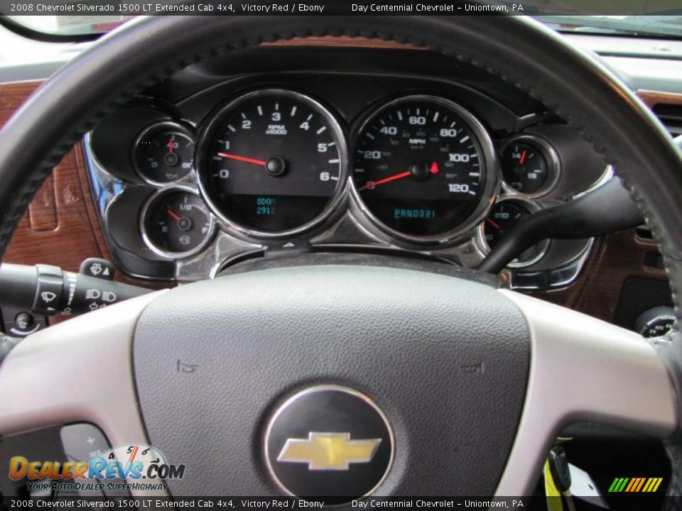 2008 Chevrolet Silverado 1500 LT Extended Cab 4x4 Victory Red / Ebony Photo #14