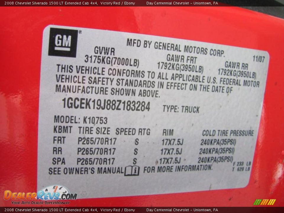 2008 Chevrolet Silverado 1500 LT Extended Cab 4x4 Victory Red / Ebony Photo #15