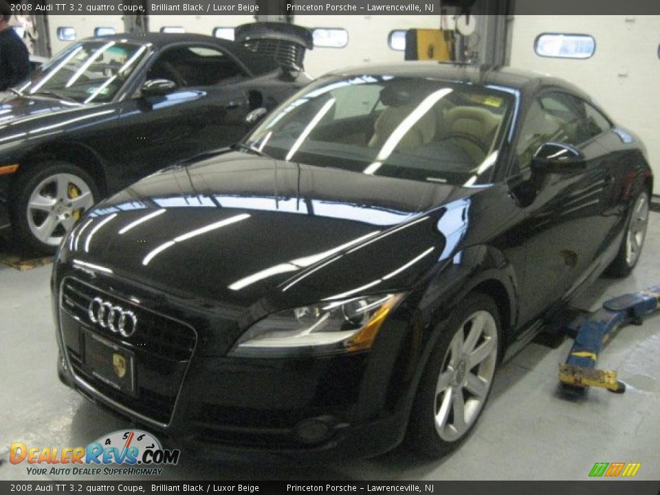 2008 Audi TT 3.2 quattro Coupe Brilliant Black / Luxor Beige Photo #1