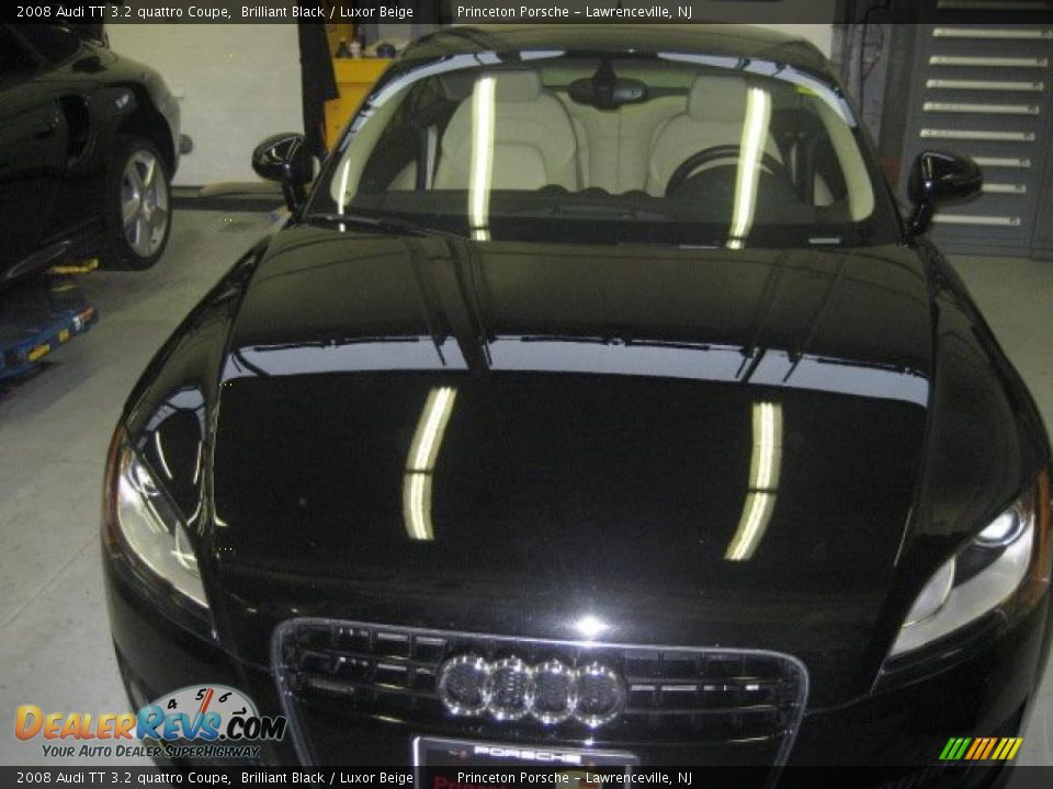 2008 Audi TT 3.2 quattro Coupe Brilliant Black / Luxor Beige Photo #2
