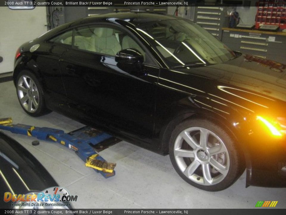 2008 Audi TT 3.2 quattro Coupe Brilliant Black / Luxor Beige Photo #4