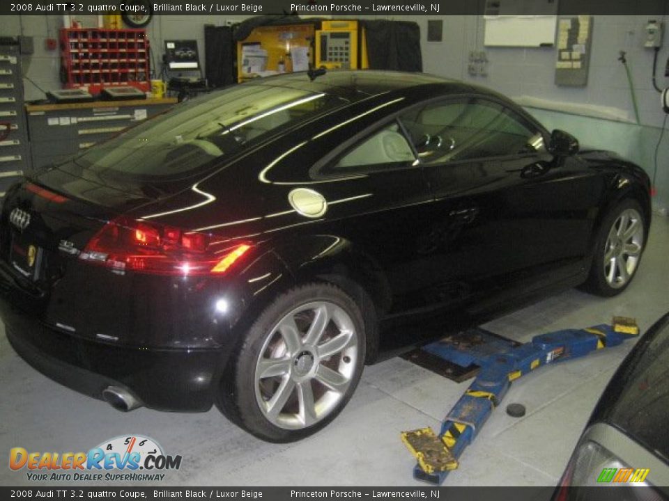 2008 Audi TT 3.2 quattro Coupe Brilliant Black / Luxor Beige Photo #5