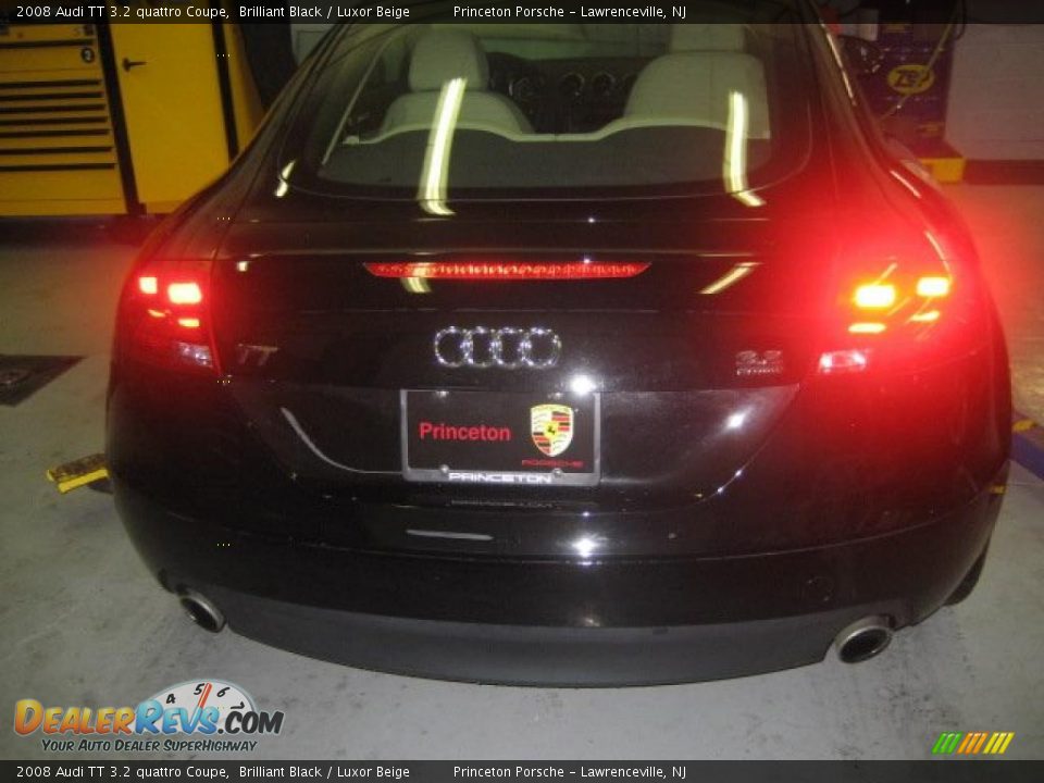 2008 Audi TT 3.2 quattro Coupe Brilliant Black / Luxor Beige Photo #6