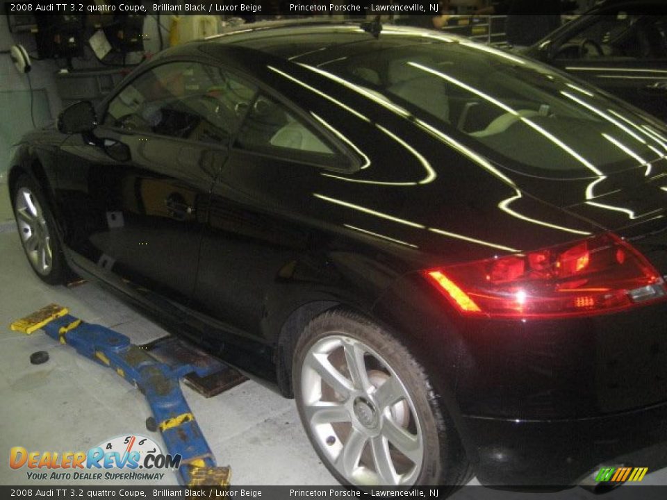 2008 Audi TT 3.2 quattro Coupe Brilliant Black / Luxor Beige Photo #7