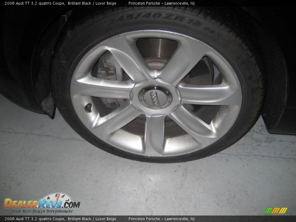 2008 Audi TT 3.2 quattro Coupe Brilliant Black / Luxor Beige Photo #8