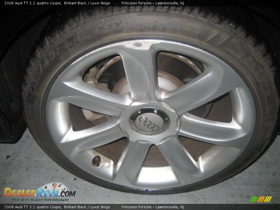 2008 Audi TT 3.2 quattro Coupe Brilliant Black / Luxor Beige Photo #10