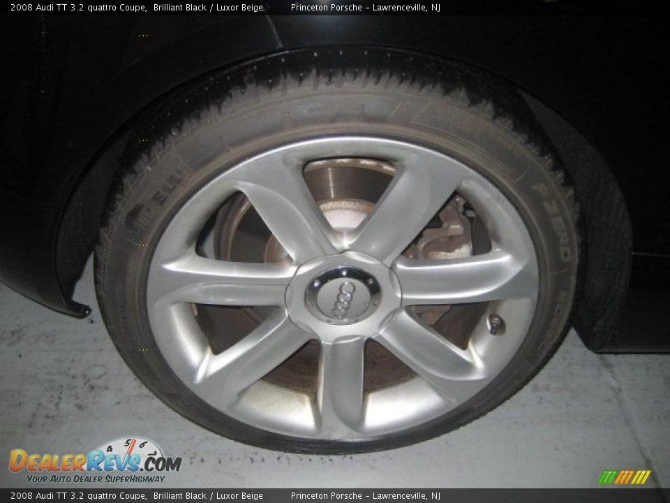 2008 Audi TT 3.2 quattro Coupe Brilliant Black / Luxor Beige Photo #12