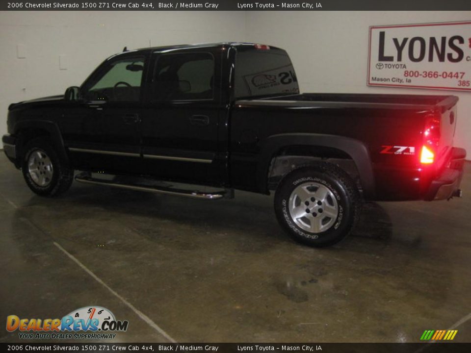 2006 Chevrolet Silverado 1500 Z71 Crew Cab 4x4 Black / Medium Gray Photo #6